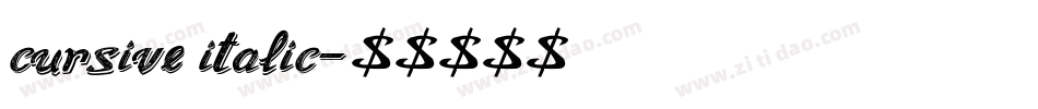 cursive italic字体转换